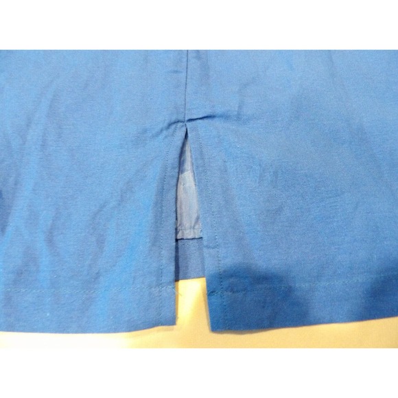 Ashley Stewart 18 Skirt Blue Ramie Rayon Blue Pencil Straight Career Zip Plus - Picture 9 of 11
